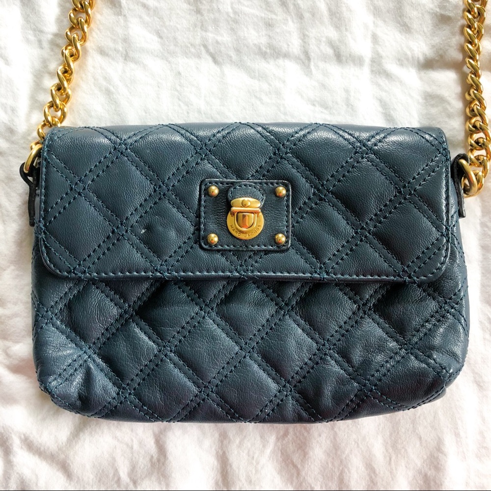 Marc Jacobs Single teal leather crossbody bag